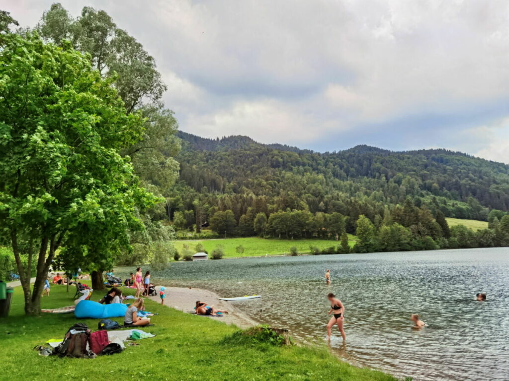 Angenehm im Schliersee baden - am Südstrand